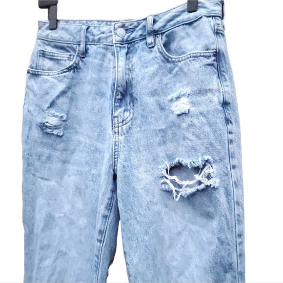 PacSun Eco Light Blue Distressed Mom Jeans Women's Size 26 Light Wash - Picture 4 of 16